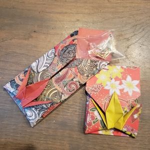 12 Origami Crane Small Jewelery Envelopes Bags for Packaging & Gifts